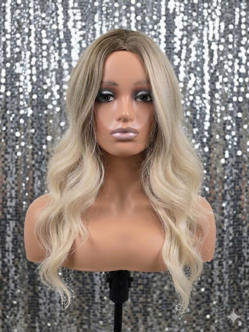 Blonde Wavy Ombre Synthetic Wig